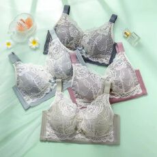 批发内衣女大码薄款夏无钢圈收副乳防下垂胖mm大胸显小无痕乳胶<b class='q'>文胸</b>罩