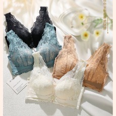 批发<b class='q'>前</b><b class='q'>扣</b>美背内衣女小胸聚拢显大塑形收副乳防下垂蕾丝性感女士<b class='q'>文胸</b>