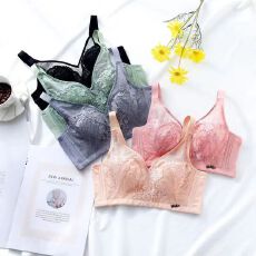 批发莎莎小姐<b class='q'>夏</b>季薄款大胸显小无钢圈文胸大码全罩杯超薄胸罩套装