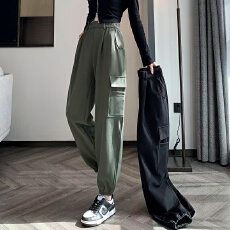 批发大码束脚工装裤女夏季薄款新款宽松显瘦高腰透气速干裤<b class='q'>哈伦</b><b class='q'>运动裤</b>