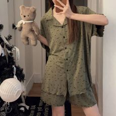 批发夏季新款甜美碎花舒适柔软<b class='q'>莫代尔</b>两件套带固定胸垫