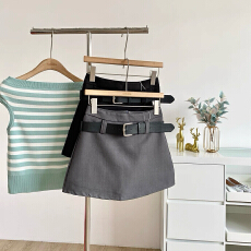 批发2025夏季新款韩版简约通勤休闲百搭高腰半身裙防走光修身A字裙女