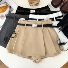 批发<b class='q'>韩版</b>学院风气质高腰显瘦西装半身裙防走光短裙百褶裙a字裙女夏季