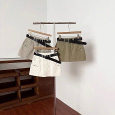 批发工装高腰防走光半身裙女夏季新款韩版<b class='q'>百搭</b>修身显瘦A字短裙配腰带
