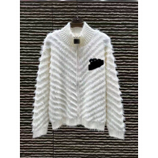 批发高品质凯旋门小香风刺绣软糯毛绒长袖拉链针织开衫毛衣外套女上衣