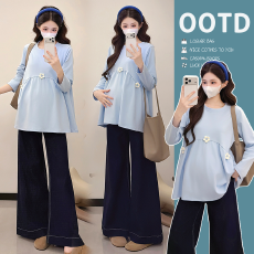 批发2026实拍新款纯棉高弹长袖遮肚刺绣简约纯色保暖打底衫外穿短款