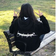 批发纯棉复合银狐绒 连帽黑色卫衣<b class='q'>潮牌</b>美式小众字母外套上衣