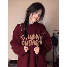 批发实码600克7针奶fufu软糯高级感穿搭温柔风宽松秋冬内搭外穿印花