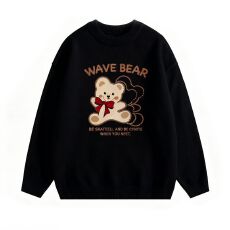 批发实码600克7针奶fufu软糯高级感穿搭温柔风宽松秋冬外穿印花2025