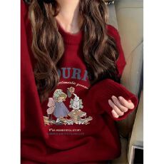 批发实码600克7针新款毛衣绒温柔风奶fufu软糯<b class='q'>大码</b>宽松秋冬内搭印花女