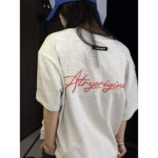 批发纯棉240克原版刺绣品质升级设计感前后标时尚百搭ins<b class='q'>夏</b>女短袖T恤