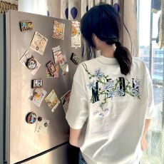 批发纯棉240克原版刺绣品质升级夏季<b class='q'>短袖</b>T恤<b class='q'>情侣</b><b class='q'>百搭</b>基础打底衫上衣