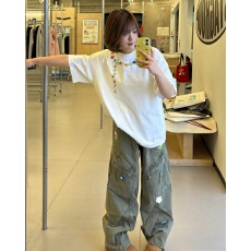 批发纯棉240克原版刺绣品质升级夏新款宽松圆领休闲设计<b class='q'>情侣</b><b class='q'>短袖</b>上衣