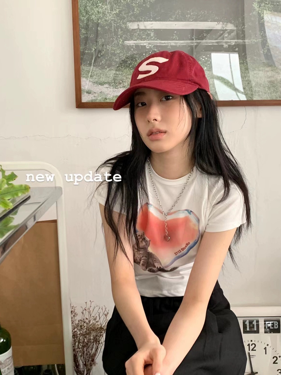 40 230 크 95 면 5 암모니아 Lun 이후 패키지 칼라 핫걸 배색 프린트 긍정적 인 어깨 다용도 몸매 가꾸기