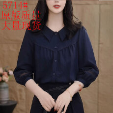 批发亚麻<b class='q'>衬衫</b><b class='q'>女士</b>2026夏季新款高级感洋气减龄宽松休闲显瘦娃娃领上衣