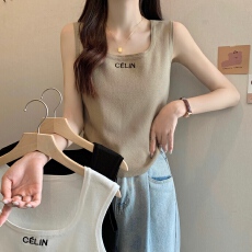 批发辣妹短款方领背心女内搭打底衫夏季新款大码显瘦外穿吊带无袖上衣