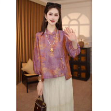 批发新中式国风2026春新款气质<b class='q'>衬衫</b><b class='q'>百搭</b>轻盈透气上衣