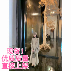 高品质慵懒风不规则宽松纸片人显瘦气质蝙蝠袖毛衣+半身裙套装