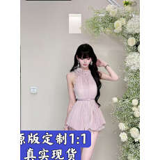 批发YeYe●微醺玫瑰圆领无袖夏季气质时尚<b class='q'>套装</b>