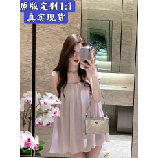 批发JustQin浪漫匿名 2025新款夏装性感吊带<b class='q'>上衣</b>小衫纯欲<b class='q'>雪纺</b>衫女
