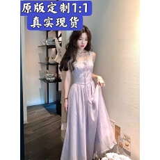 批发7/18 20:00 95折款<b class='q'>芭蕾舞</b>曲3.0 蕾丝方领无袖背心长<b class='q'>裙</b>