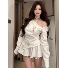 批发美式复古风设计感<b class='q'>衬衫</b><b class='q'>衬衣</b>女秋季氛围感修身显瘦上衣