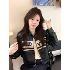 批发PPHOME黑色复古机车短款皮衣外套<b class='q'>春</b>季小个子百搭休闲PU皮夹克上衣