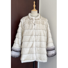 批发11.27 8PM白雪龙猫真假难辨 水貂+龙猫 手感巨环保毛外套