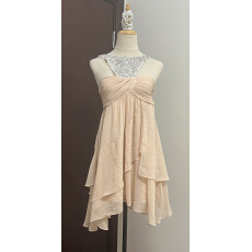 批发Hotdog 热狗很辣【月光宝石】钉珠挂脖不规则<b class='q'>连衣裙</b>女高级感短裙