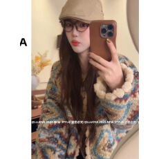 批发费尔岛复古圈圈毛慵懒风厚外套2025秋冬新款宽松韩版加绒保暖上衣