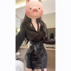 批发黑色绑带小皮裙秋季半身裙韩版高腰紧身pu皮包臀性感一步裙冬