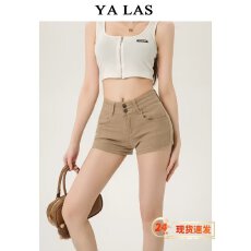 批发辣妹丰胯提臀牛仔短裤<b class='q'>女装</b>新款低腰包臀紧身显瘦阔腿休闲超短裤子