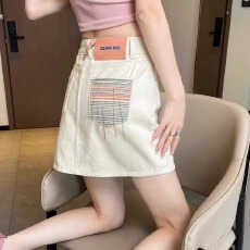 批发高腰牛仔裙女夏季新款复古百搭休闲A字裙包臀显瘦半身裙中裙