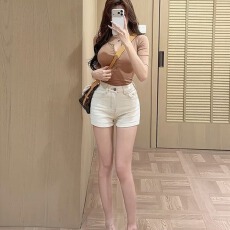 批发美式复古工装<b class='q'>牛仔</b><b class='q'>短裤</b>女夏季新款热裤<b class='q'>高腰</b>小个子直筒阔腿裤子