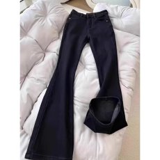 批发加绒加厚复古蓝微喇牛仔裤女<b class='q'>秋</b>冬大码胖mm高腰遮胯显瘦微喇马蹄裤