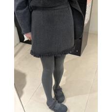 批发毛呢防走光A字包臀<b class='q'>半身裙</b>2025秋冬新款木耳边高腰显瘦短裙女