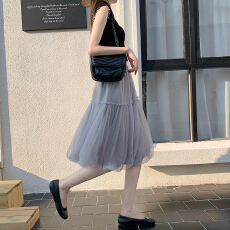 批发实拍～<b class='q'>甜美</b>公主风蓬蓬半身裙2026新款高腰显瘦减龄巨好看网纱裙