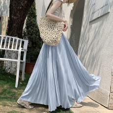 批发经典百搭 百褶裙a字半身裙2026新款高腰显瘦垂坠感大摆<b class='q'>雪纺</b>裙