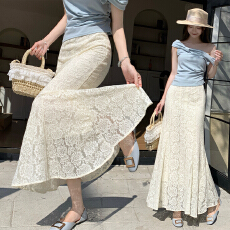 批发法式蕾丝鱼尾半身裙女夏季2026新款小个子高腰垂感a字长款包臀裙