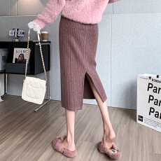 批发2026秋冬弹力针织<b class='q'>半身</b>裙女直筒裙<b class='q'>包臀</b>裙气质毛线裙<b class='q'>半身</b>裙中长款