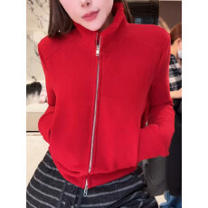 批发超好看毛领长袖短款外套<b class='q'>女士</b>2025秋冬季新款高级时尚独特漂亮上衣