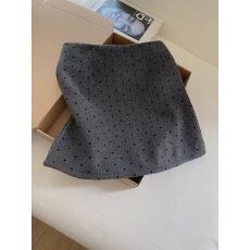 批发网图  灰色波点<b class='q'>短裙</b>a字毛呢<b class='q'>半身裙</b>女包臀裙小个子秋冬款高级感