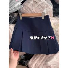 批发网图  毛呢半身裙女秋<b class='q'>冬</b>2025新款高腰显瘦a字百褶短裙