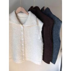 批发网图  韩系时髦羊毛感高领针织马甲女冬叠穿小个子