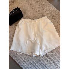 批发网图  休闲宽松亚麻短裤女夏外穿新款小个子抽绳百搭显瘦<b class='q'>阔腿裤</b>