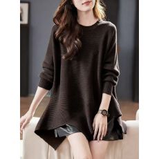 批发宝诗黎蝙蝠袖慵懒条纹红色针织衫2025秋季韩版宽松简约大码<b class='q'>打底衫</b>