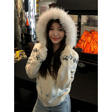 批发费尔岛毛衣<b class='q'>外套</b>女秋冬穿搭大毛领连帽针织开衫宽松慵懒风软糯上衣