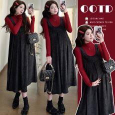 批发实拍孕妇装秋冬装休闲茶系穿搭一整套气质<b class='q'>范</b>盐系轻熟高级感套装