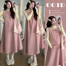 批发实拍孕妇装秋冬装休闲茶系穿搭一整套气质<b class='q'>范</b>盐系轻熟高级感套装