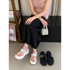 2026年新款韩版厚底拖鞋女外穿水钻套趾增高百搭凉拖鞋